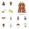 hotel in the wild west colored icon. Wild West icons universal set for web and mobile