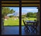 Hotel window in sardinia