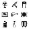 Hotelier icons set, simple style