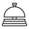 Hotell bell line icon, Travel and tourism