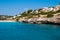 Hotels and the beach - view at Cala Romantica