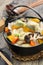 Hoto, Japanese udon noodles hot pot with squash and vegetables.