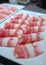 Hotpot beef rolls closeup on plate