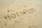 Hotspot written in sand