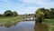 Houghton Bridge over the River Arun in West Sussex, England.