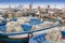 Houmt Souk, Marina, Tunisia, fishing boats, Djerba island, and a cat