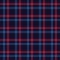 Hounds tooth pattern vector in blue and red. Seamless dark dog tooth plaid for coat, jacket, skirt.