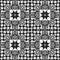 Houndstooth black and white seamless pattern. Vector plaid tartan background. Modern hounds tooth ornaments. Geometric design with