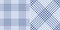 Houndstooth check pattern in blue and white for dress, jacket, coat, scarf. Seamless spring autumn winter tweed tartan plaid.