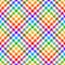 Houndstooth check plaid pattern. Multicolored rainbow dog tooth vector for dress, scarf, coat, jacket, blanket.