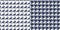 Houndstooth fashion autumn pattern vector in navy blue, grey, white. Seamless geometric tartan check plaid graphic background.
