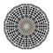 Houndstooth round black and white mandala pattern. Vector ornamental background. Decorative hounds tooth mandala ornament with