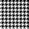 Houndstooth seamless pattern. Black and white vector abstract background