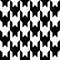 Houndstooth seamless pattern. Black and white vector abstract background