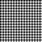 Houndstooth seamless pattern. Black and white vector abstract background