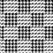 Houndstooth seamless pattern for clothes design.Trendy fabric ab