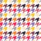 Houndstooth seamless pattern, colorful