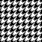 Houndstooth seamless pattern. Repeated houndtooth texture. Black hound tooth on white background. Repeating pepita plaid patern fo