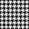 Houndstooth seamless pattern. Repeated houndtooth texture. Black hound tooth on white background. Repeating pepita plaid patern fo