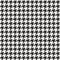 Houndstooth seamless vector black and white pattern or tile background