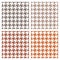 Houndstooth tile vector grey, brown and white pattern set.