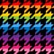 Houndstooth tweed pattern design in rainbow colors