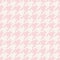 Houndstooth vector seamless pastel pink and grey tile pattern or background