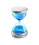 Hour glass dripping water blue