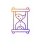 Hour glass gradient linear vector icon
