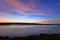 Hour before sunrise at Mekong River, Thailand and Laos border