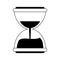 Hourglass antique time symbol black and white