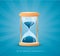 Hourglass as time passing concept for business deadline, running out of time vector illustration