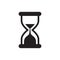 Hourglass - black icon on white background vector illustration for website, mobile application, presentation, infographic.