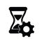 Hourglass   - black vector icon, Hourglass  time setting icon. time icon