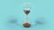 Hourglass on the blue background