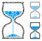 Hourglass Composition Icon of Irregular Pieces