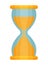 Hourglass countdown flat vector illustration isolate on a white background