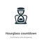 Hourglass countdown vector icon on white background. Flat vector hourglass countdown icon symbol sign from modern commerce and