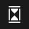 Hourglass dark mode glyph ui icon