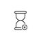 Hourglass delete line icon