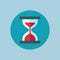 Hourglass flat icon. Design template vector