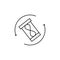 Hourglass, forward, clock icon. Simple line, outline vector of icons for ui and ux, website or mobile application