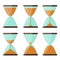 Hourglass frame set, pictures for animation vector