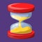 Hourglass game icon. Vector isolated illustration of a timer