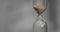 Hourglass on a gray background.