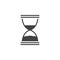 Hourglass half icon , sandglass solid logo illustration, p