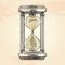 Hourglass hand drawing vintage style