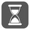 The hourglass icon. Chronometer and timer, clock symbol. Flat