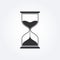 Hourglass icon. Sand clock or hour glass sign. Time, timer, countdown concept. Vector illustration