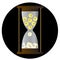 Hourglass icon, sandglass, sandclock, flat design, vector illustration on white background